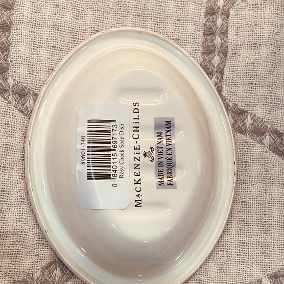 Amazon.com: MACKENZIE-CHILDS Capiz Soap Dish, Decorative  MacKenzie-Childs Rosy Check Soap Dish-NEW